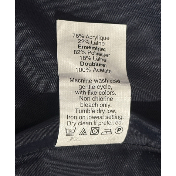 J. Crew Suiting Size 2 Navy White Striped Tweed Fully Lined Professional Dress - Picture 4 of 7